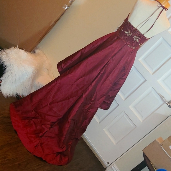 Cherry red dress ● size 6● Candalite - Picture 3 of 13